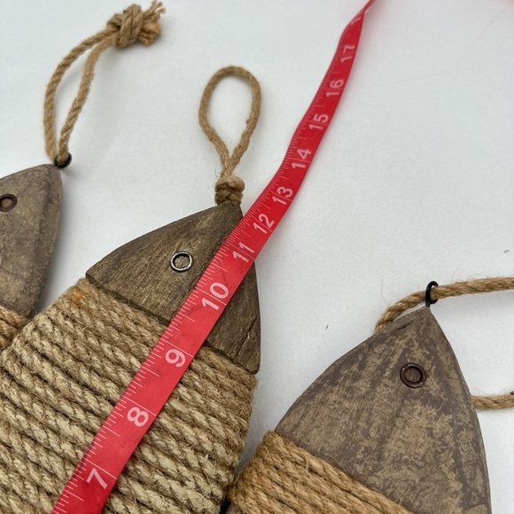 Beach Decor Wood Fish Vintage Wood Fish Decor Wall Hanging Ornament Fish S&l - Picture 5 of 6